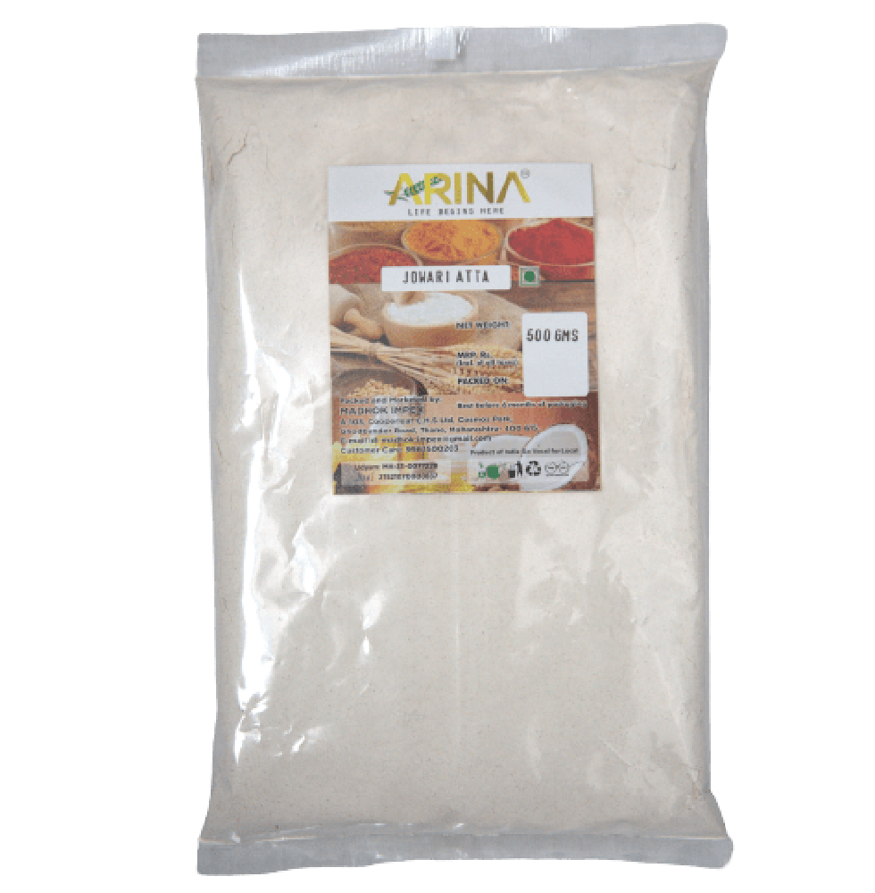 Arina Indian 500g Jowar Flour, 500gm, Packaging Type: Packet