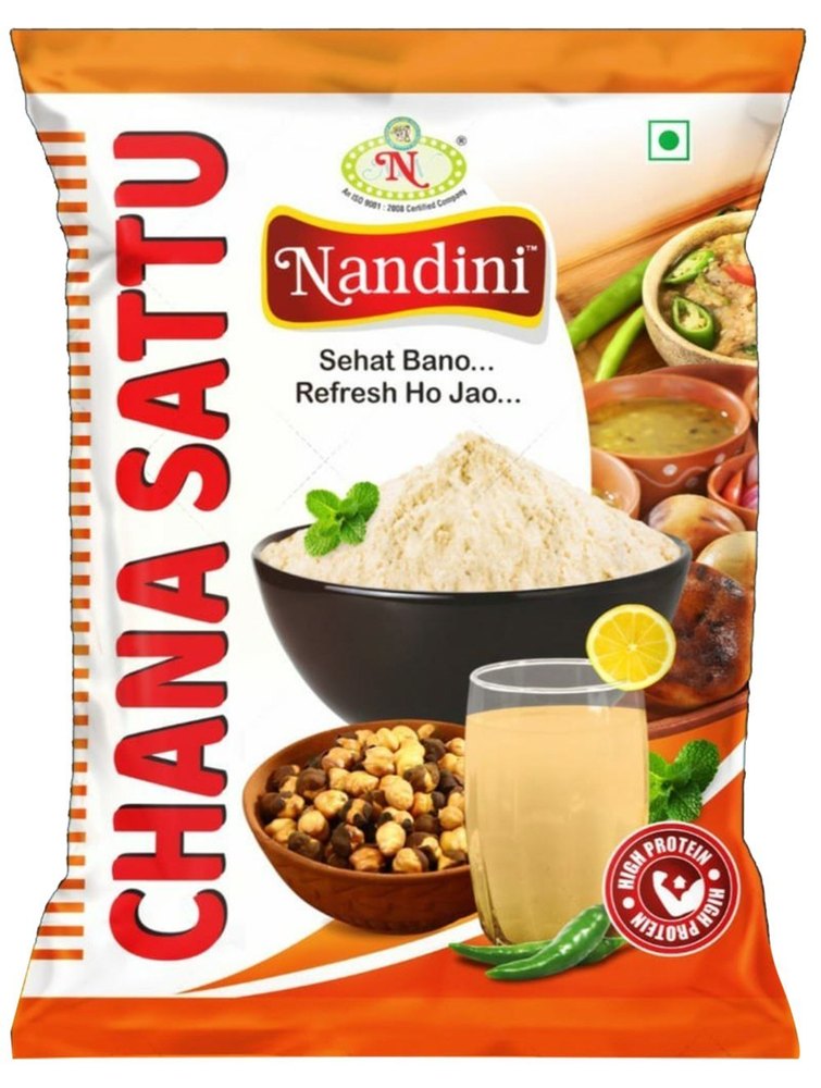 Store In Cool And Dry Place Indian Nandini 500g Chana Sattu, Packaging Type: Packet