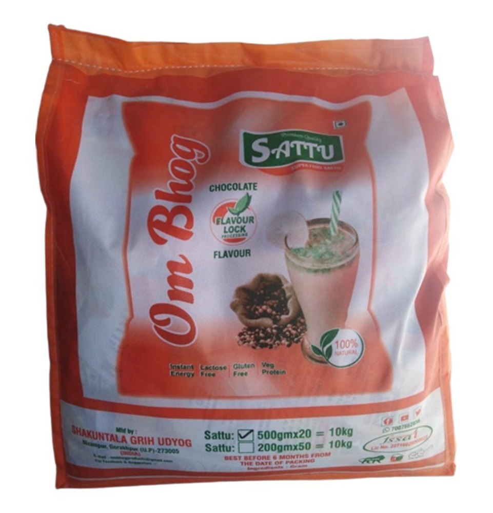 100 % Store In Cool & Dry Place Om Bhog Chocolate Flavour Sattu