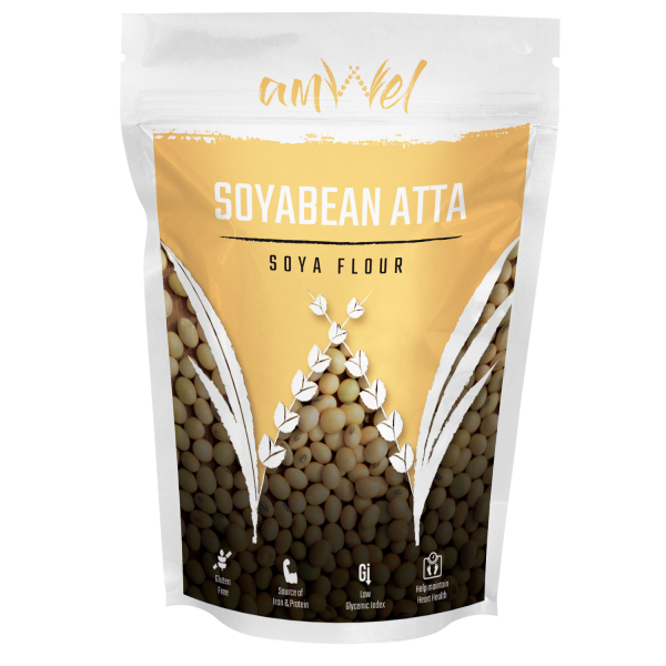 Amwel Soyabean Atta, 500gram, Packaging Type: Pouch