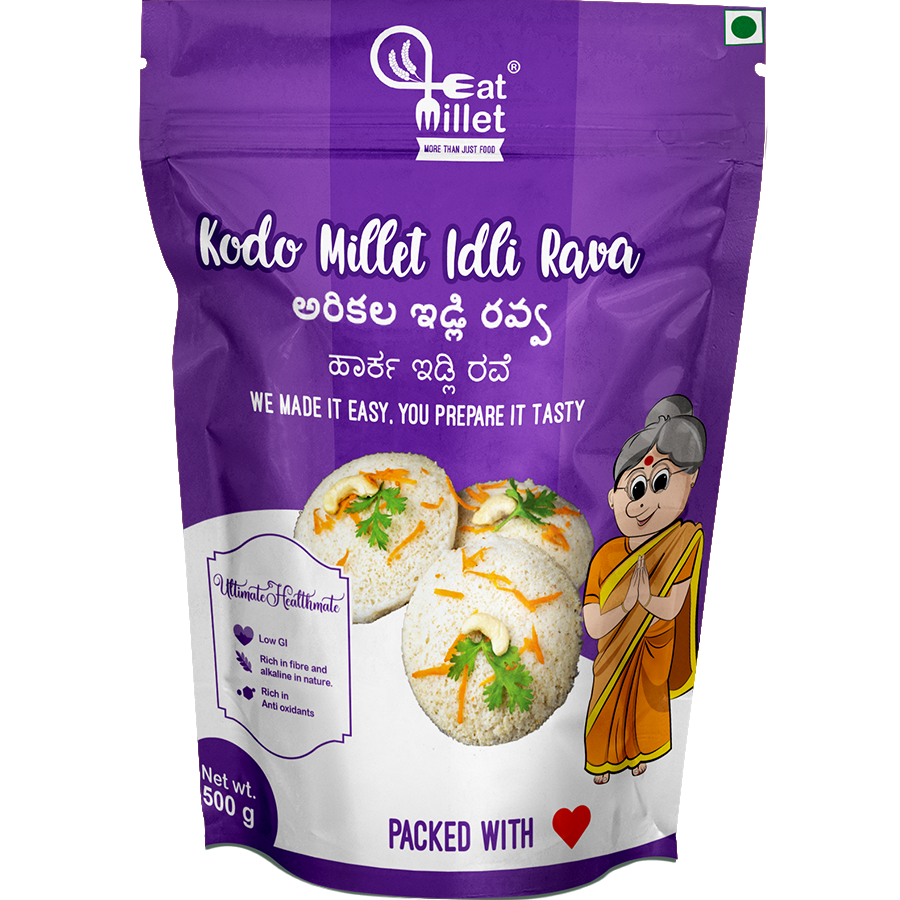 Kodo Millet Idli Rava, Packaging Type: Pouch, Packaging Size: 500gms