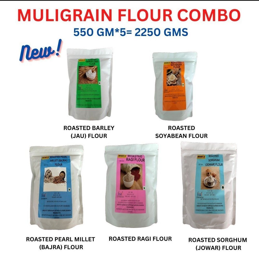 Dr. Mix Vegetarian Multigrain Roasted Flour Combo, 500g, Packaging Type: Packet