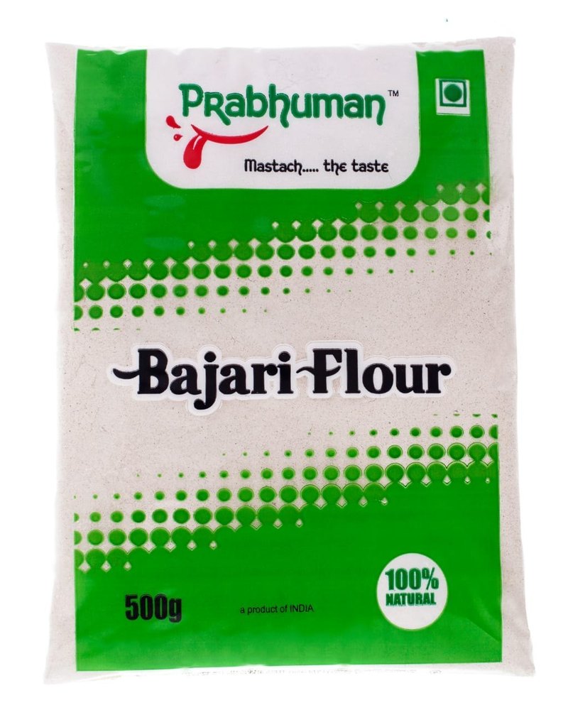 Prabhuman Foods Bajra Flour, 500gm, Packaging Type: Packet