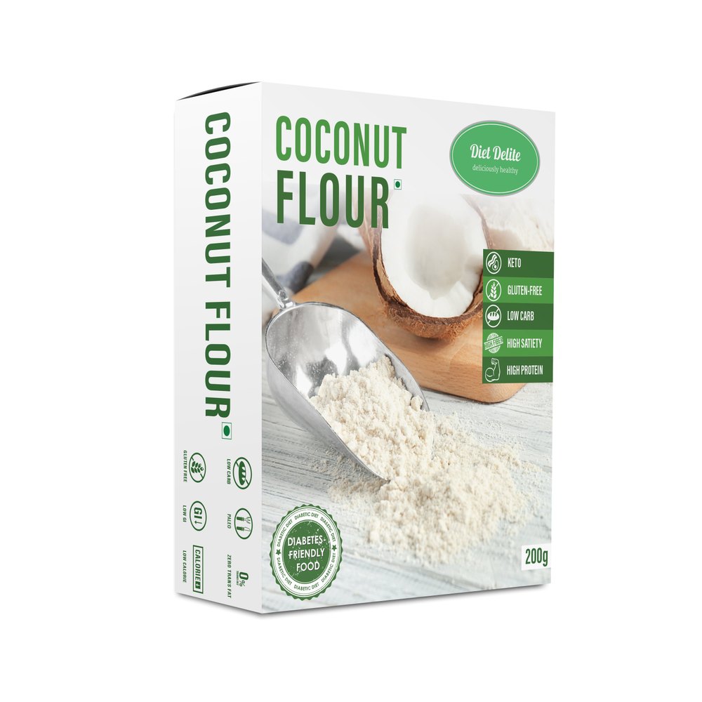 Diet Delite Pvt Ltd Indian COCONUT FLOUR, 1kg, Packaging Type: 1