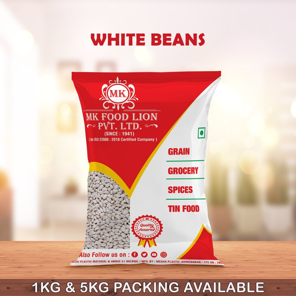 White Beans, High in Protein, Packaging Size: 1 Kg