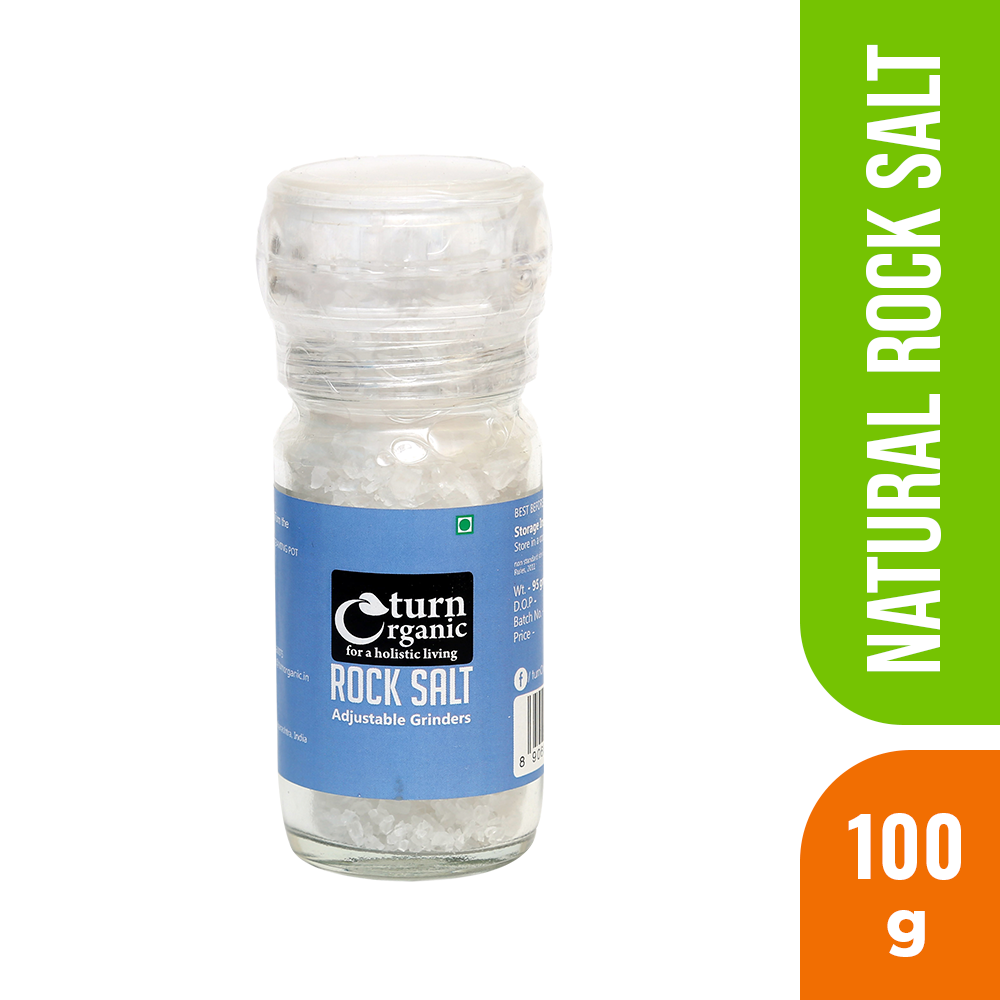 Powder 100gm Turn Organic Natural Rock Salt Grinders, Packaging Type: Bottle img