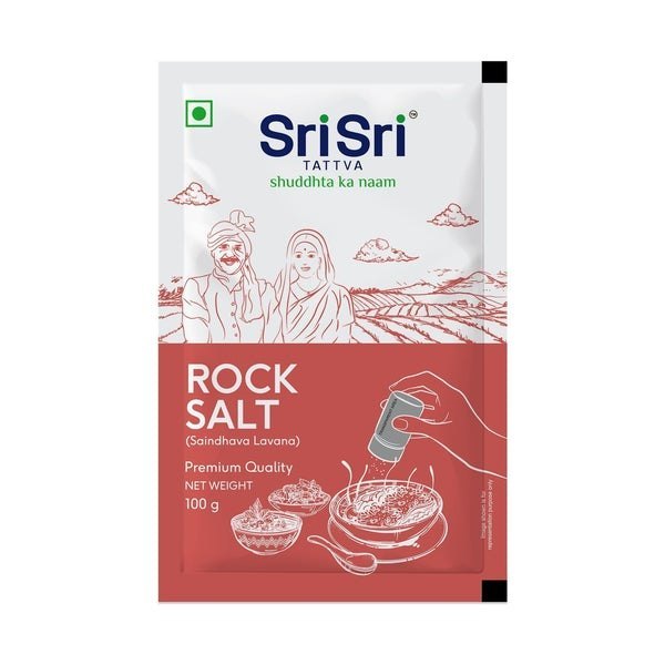 Sri Sri White Rock Salt - Premium Quality, 100g, Packaging Type: Pouch img