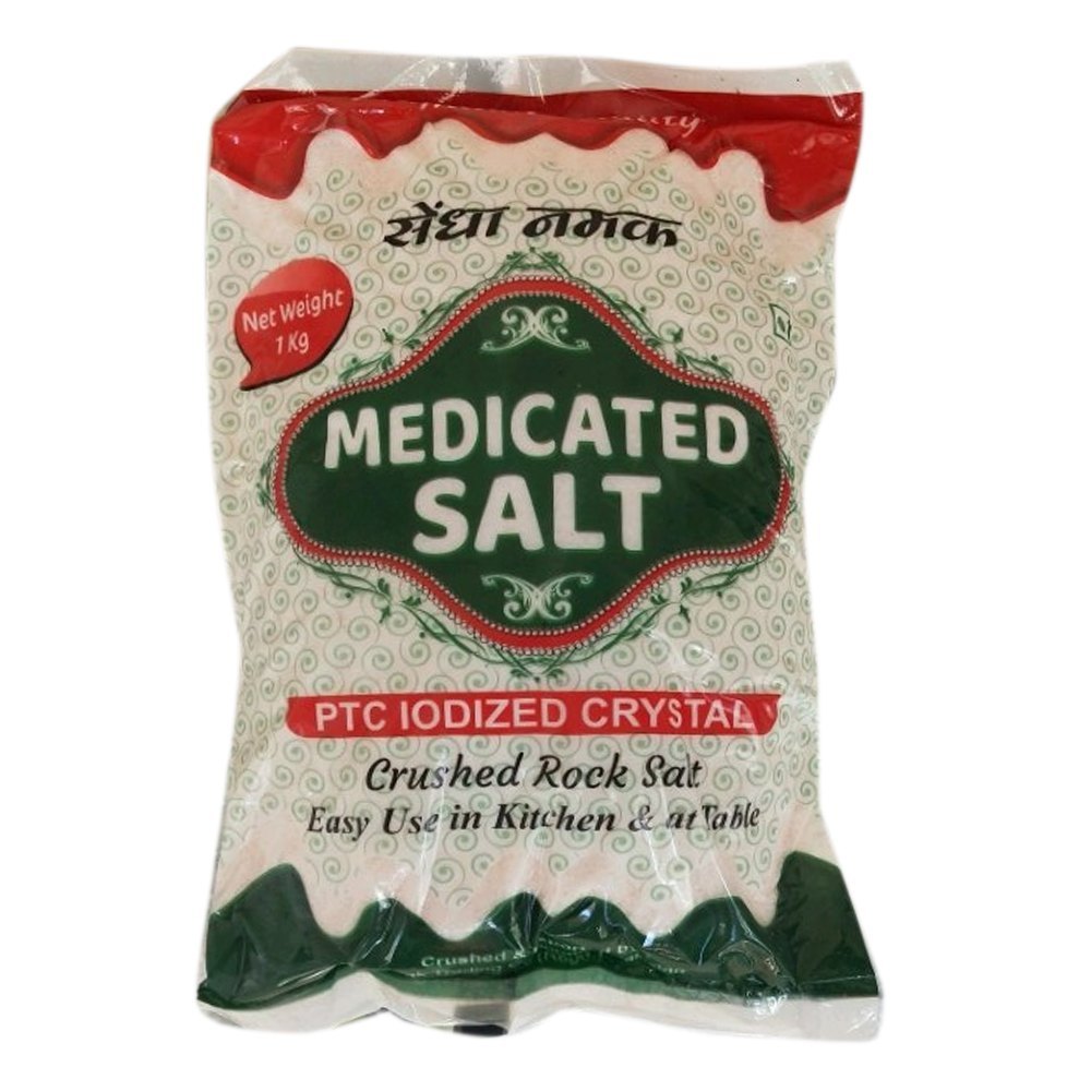 Crystal White Crushed Medicated Rock Salt, Packaging Type: Packet, Grade: A Grade img