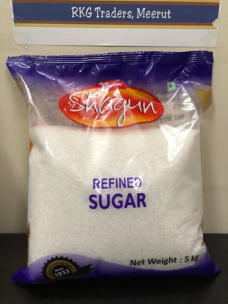 White Triveni - Refined Sugar (5 Kg Pack), Crystal