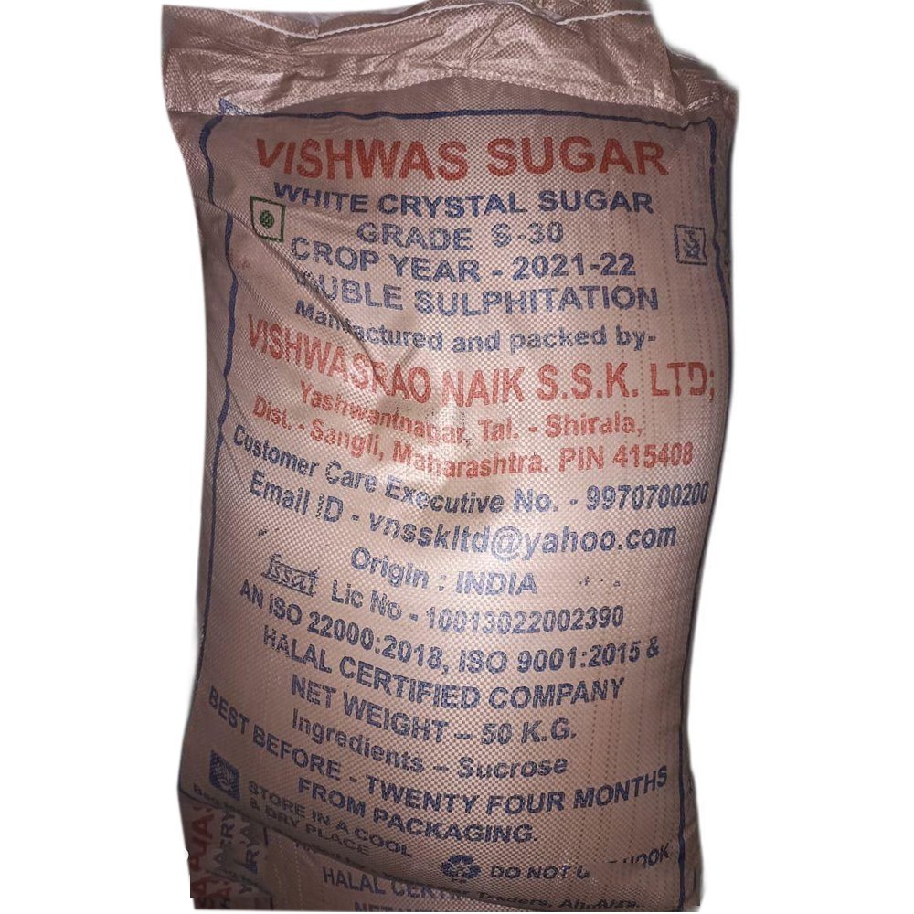 White Natural Vishwas Sugar Crystal, Packaging Size: 50 Kg