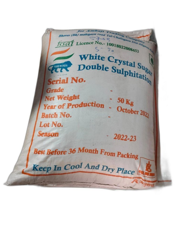 Refined White Crystal Sugar, Packaging Size: 50kg