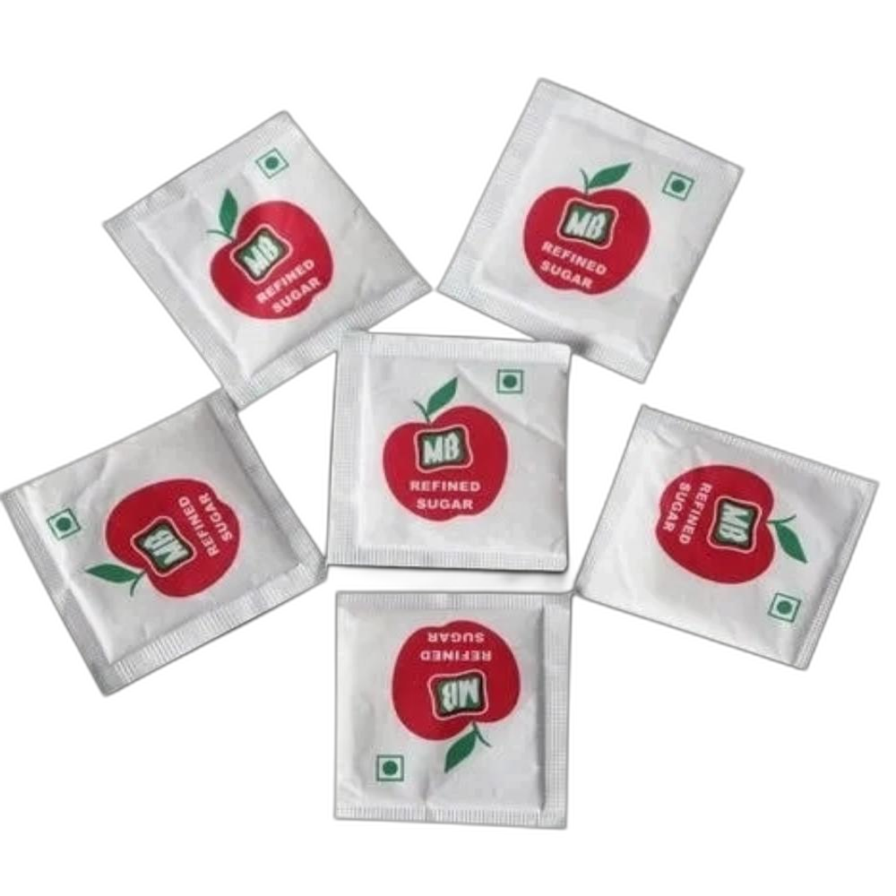 MB SUGARS WHITE & BROWN 5 Gm Sugar Sachet, For HOTELS & RESTRAURANT, Packaging Size: Pouch Packing