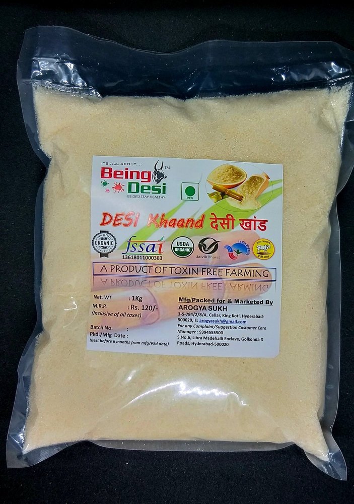 Being Desi Raw Khandsari Shakkar, Packaging Size: 1 Kg, Powder