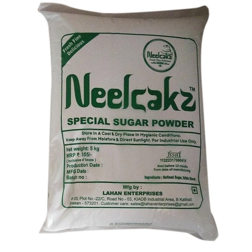 Neelcakz White Sugar Powder, Packaging Size: 5kg