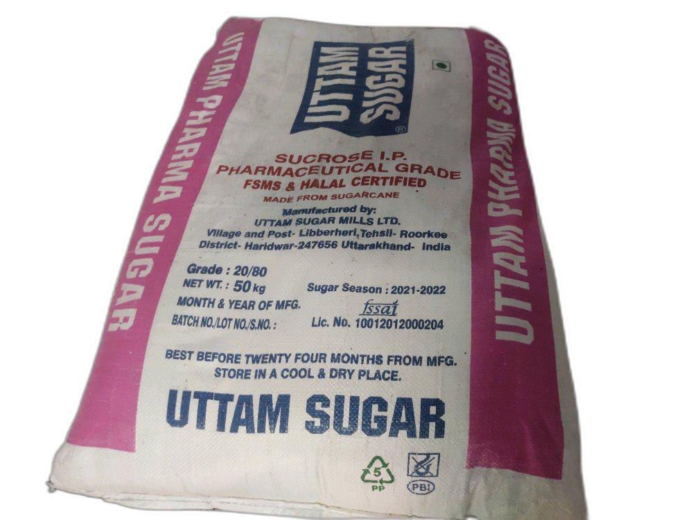 Uttam Pharma Grade Sugar, 50Kg