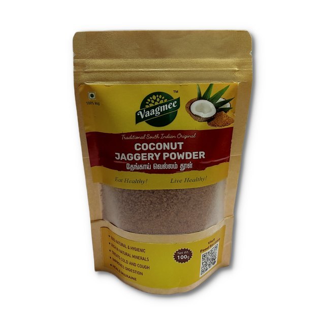 Indian Natural Vaagmee Coconut Jaggery Powder 100gms, Packaging Type: Packet, Organic