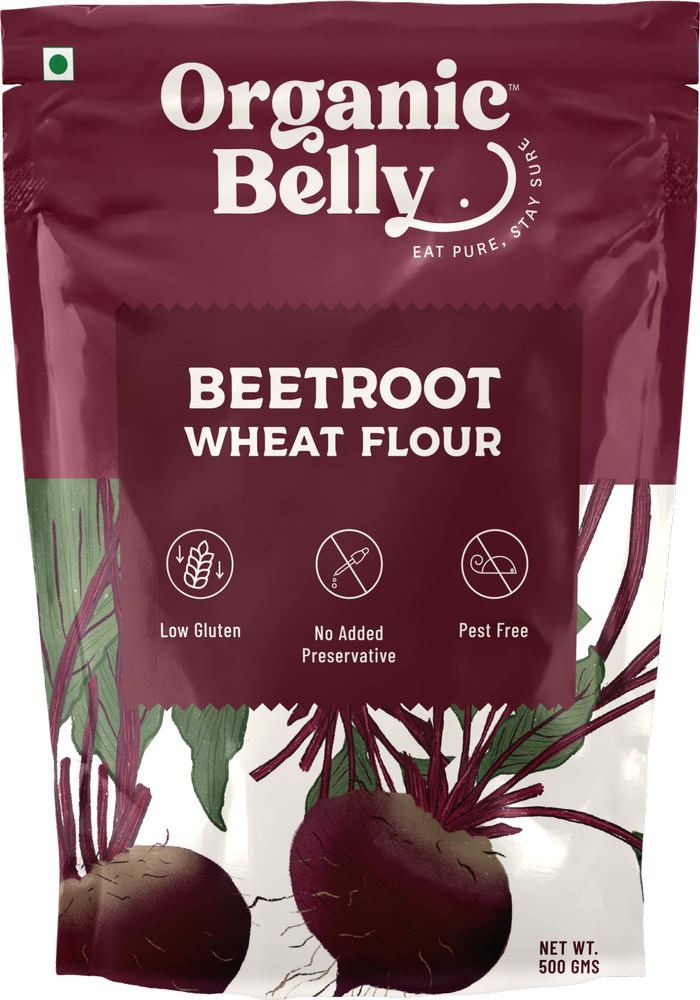 Organic Belly Beetroot Wheat Flour, Packaging Size: 500gm, Packaging Type: Packet