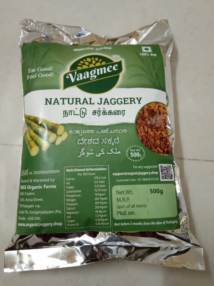 Vaagmee Natural Jaggery 475 Grams, Shape: POWDER