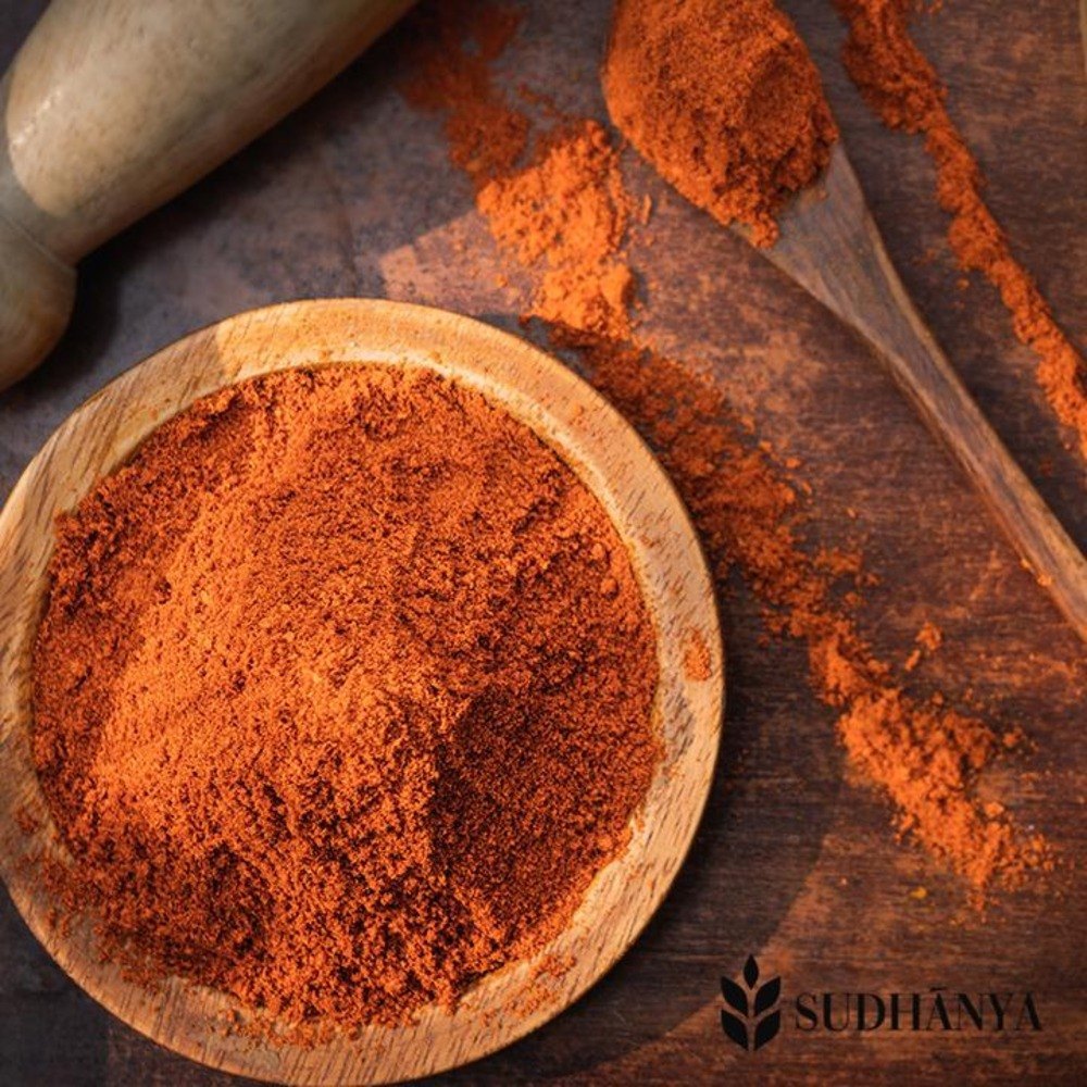 Organic Red Chilli Powder, 200 Gm, Bag img