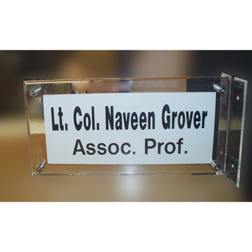 Transparent Rectangular Wall Mountable Name Plates