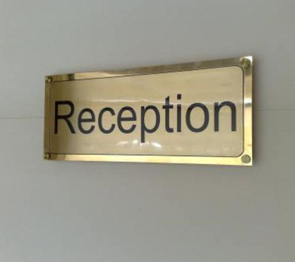 Titanium Etching Name Board, For Office