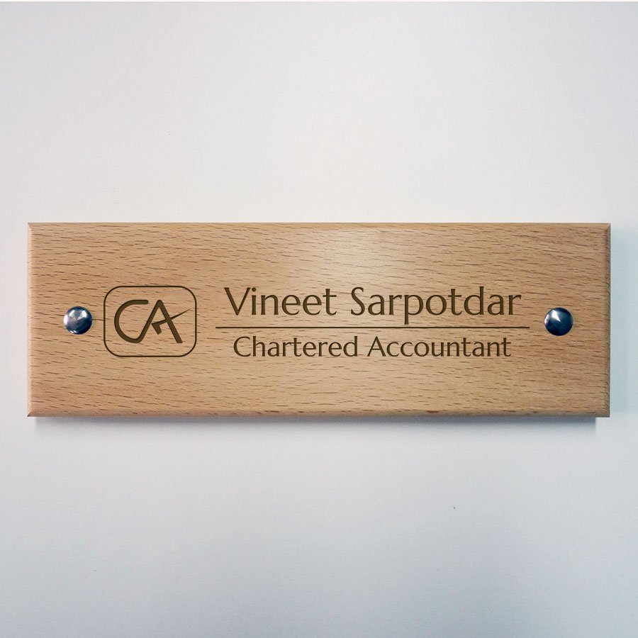 Wooden Name Plates