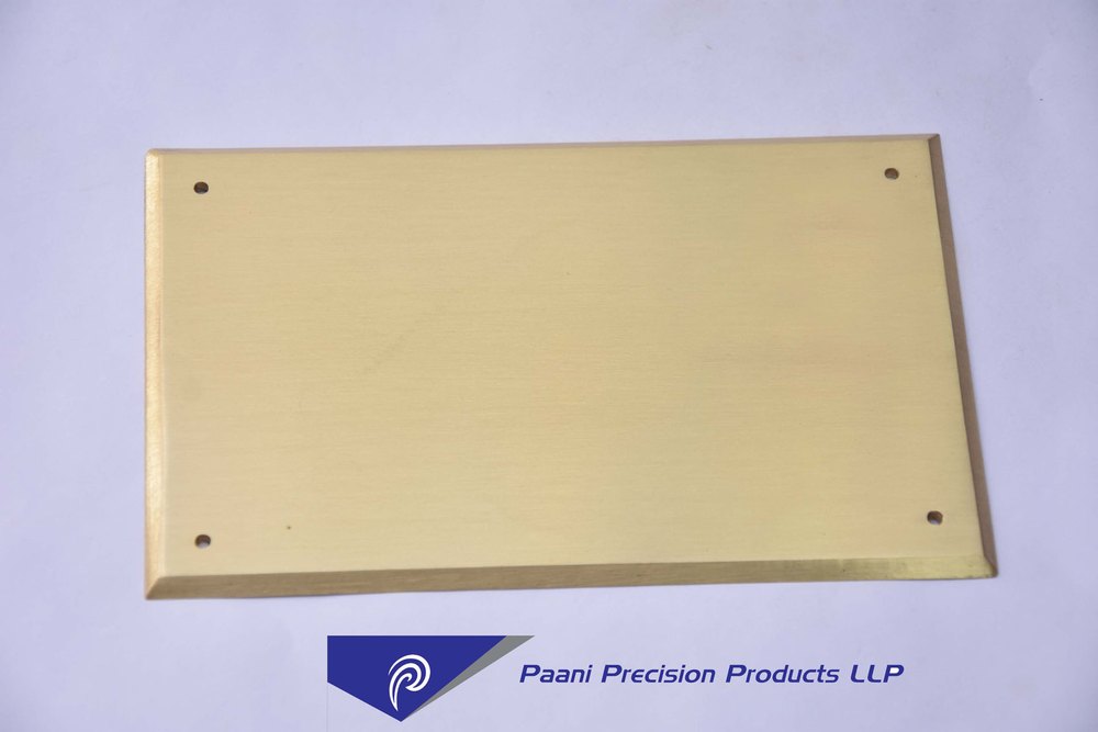 Brass Extruded Or Brass Casted Paani Precision Brass Name Plate, Size: 100x160 Mm