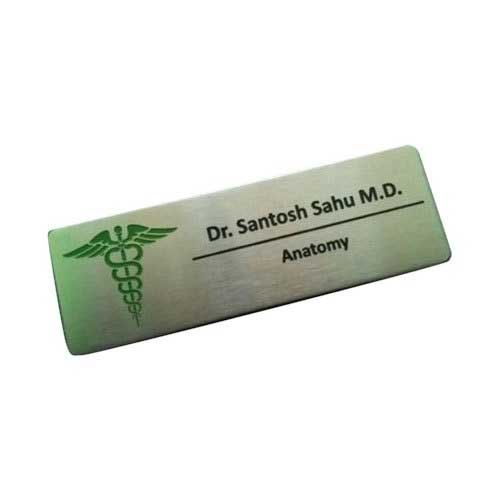 Embossed Rectangle Name Badge