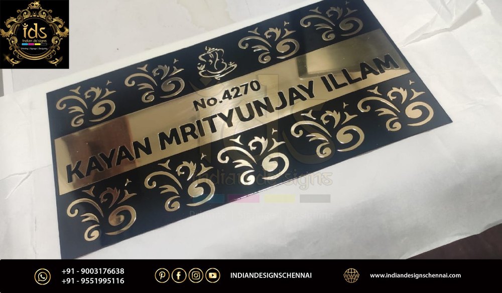 Brass Etching Name Board, For Advertising