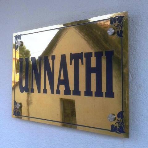 Golden Brass Etching Name Plate, 1.2 Mm