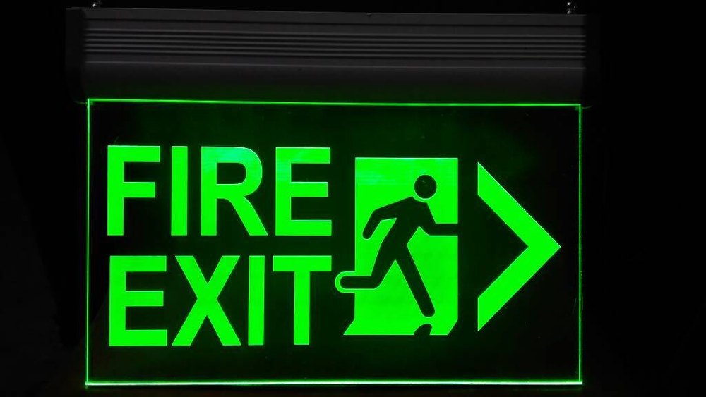 Aluminium Fire Exit LED Name Plates