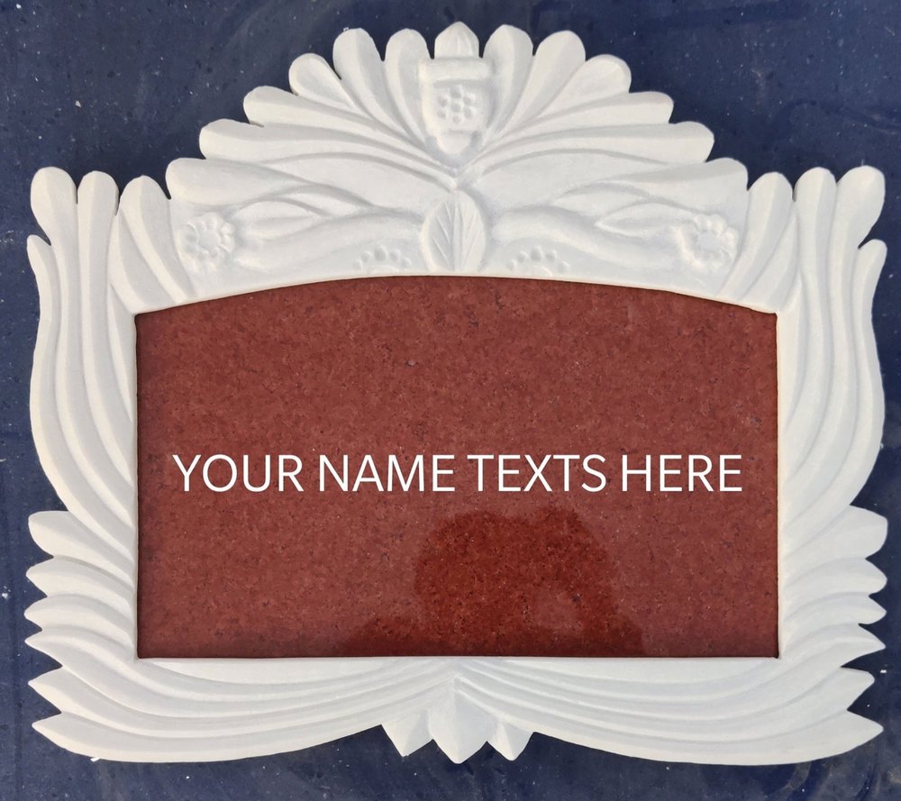 White Marble Granite Name Plate, For Home, Size/Dimension: 21 X18 Inch (l X W)