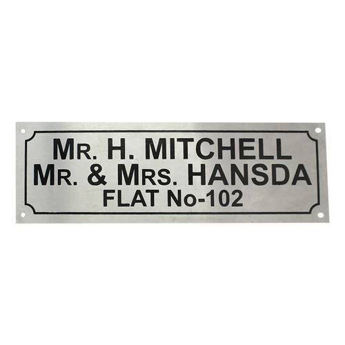 Aluminium Silver Metal Nameplates