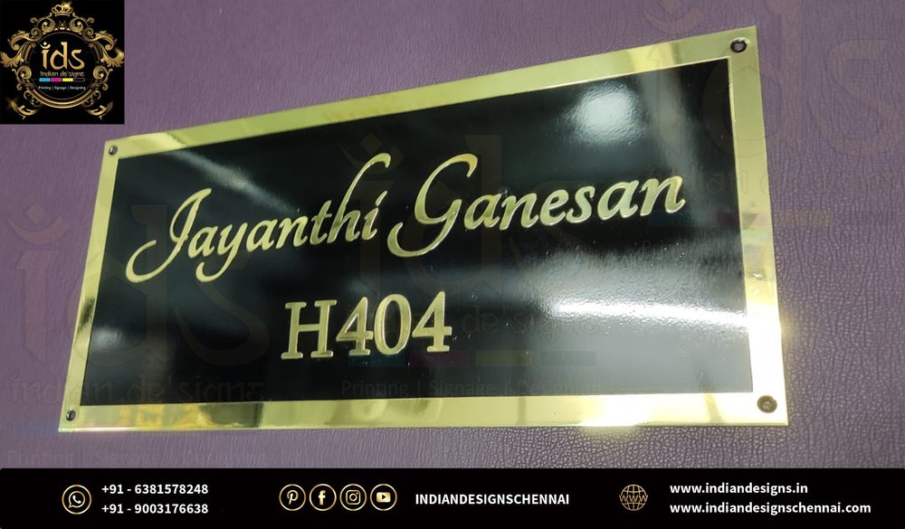 Brass Etching Name Plate