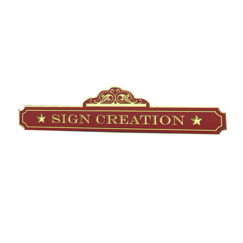 Red, Golden PVC Name Board