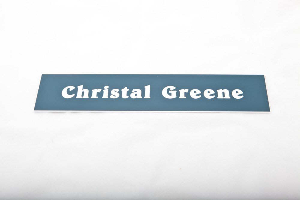 Table Top Plastic Name Plate, For Office, Size/Dimension: 3*12(inch)