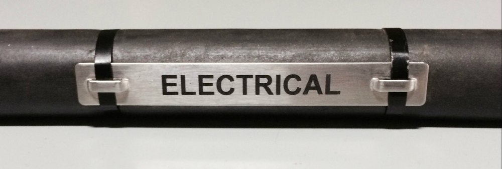 SS SLIVER Industrial Nameplate