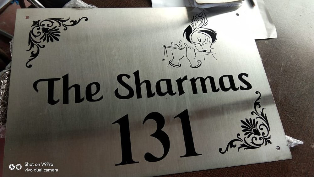 STEEL GREY Name Plate Holders, For Office