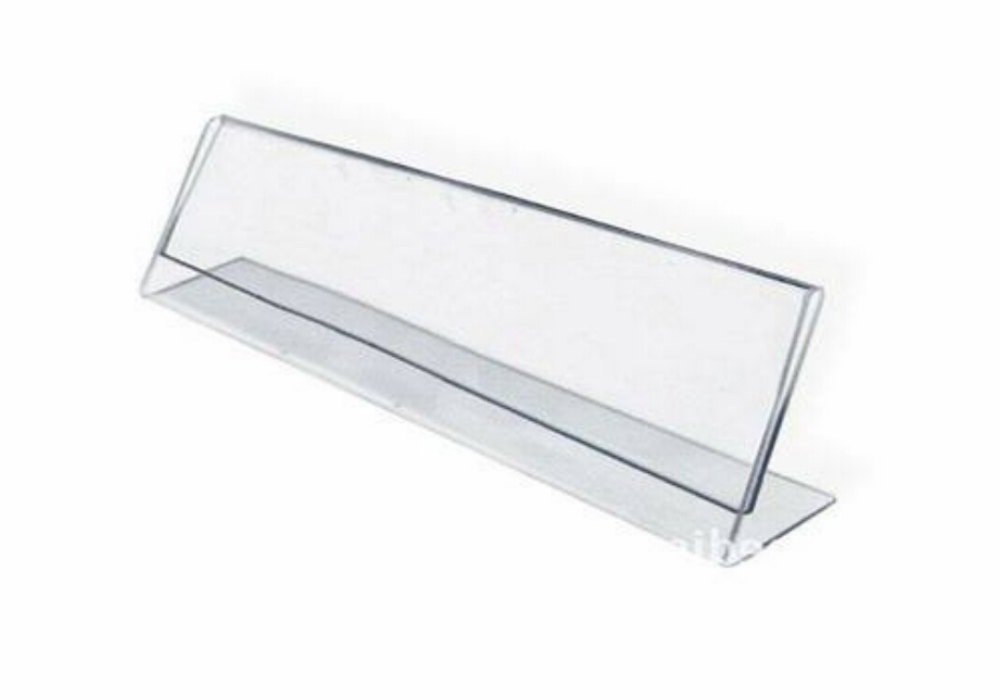 Transparent Plastic Name Plate Holder, For Office