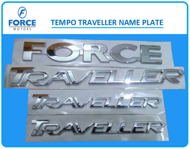 Silver TEMPO TRAVELLER NAME PLATE