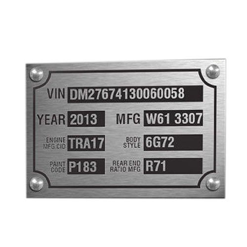 Silver Anograph Aluminium Name Plate, 2-5 Mm, Size/Dimension: 12x8 Inch