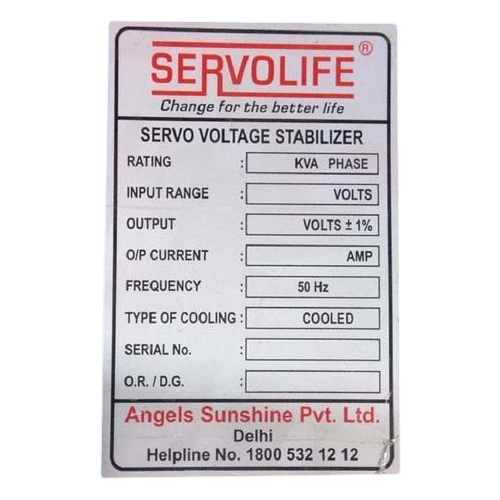 Anodized Aluminum Label