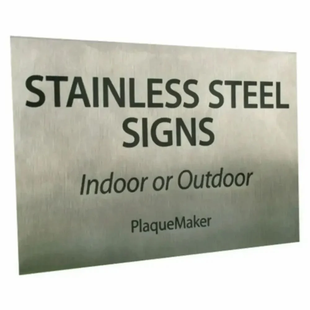 Rectangular Stainless Steel Engraved Sign Board