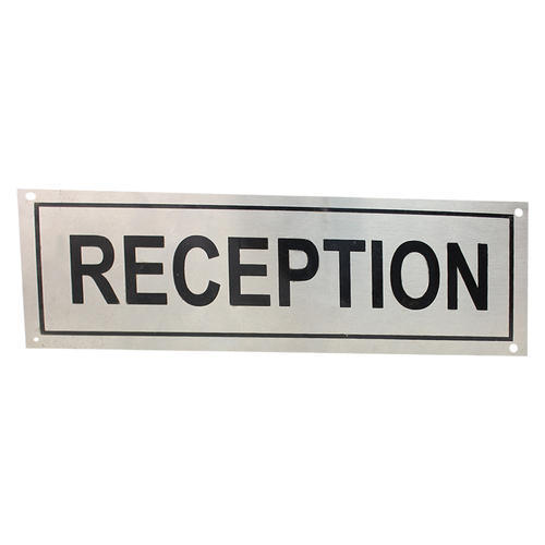 Rectangular Stainless Steel Reception Name Plate