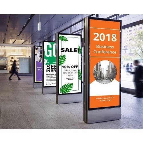 Stainless Steel Rectangle Digital Signages