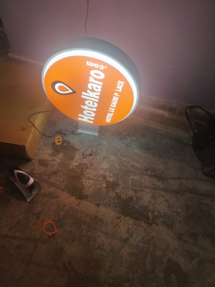 LED Acrylic Lollipop Signage Board, For Promotional