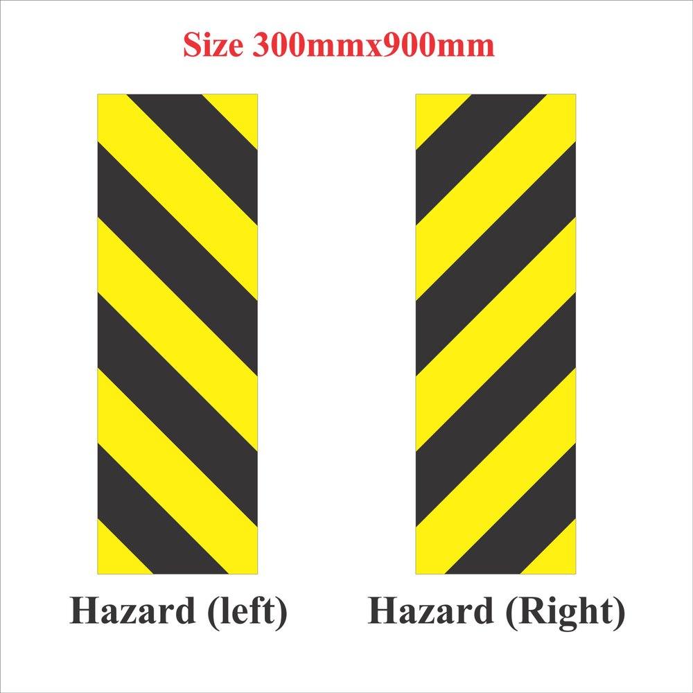 Metal Aluminum Hazard Marker Sign Board, Shape: Rectangle