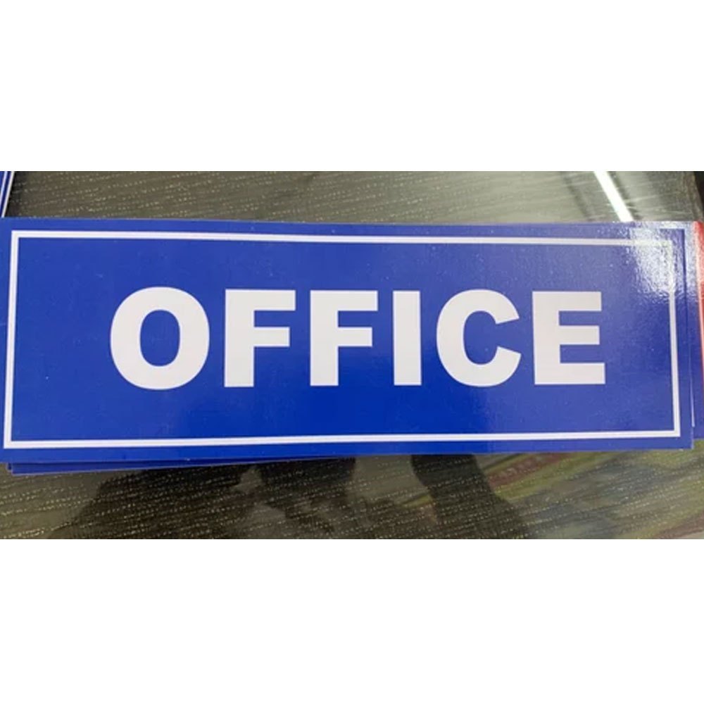 Blue Plastic Office Sign Plate