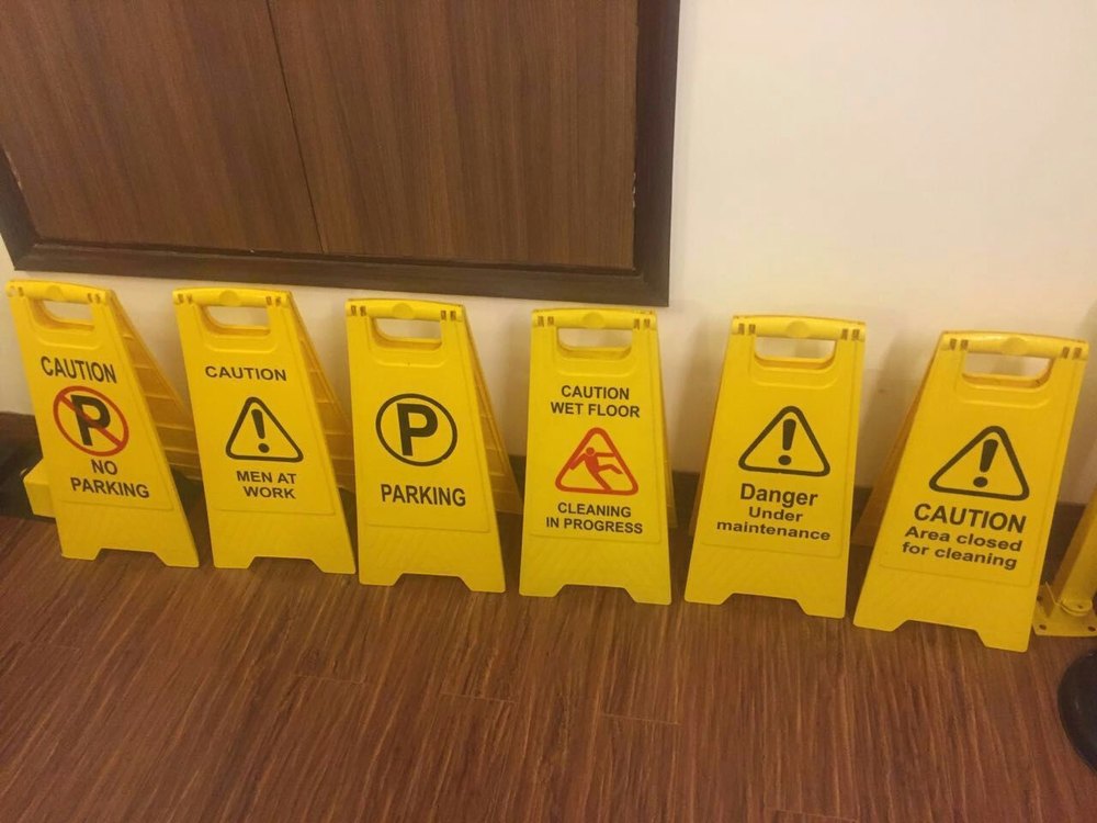 Yellow Caution Board