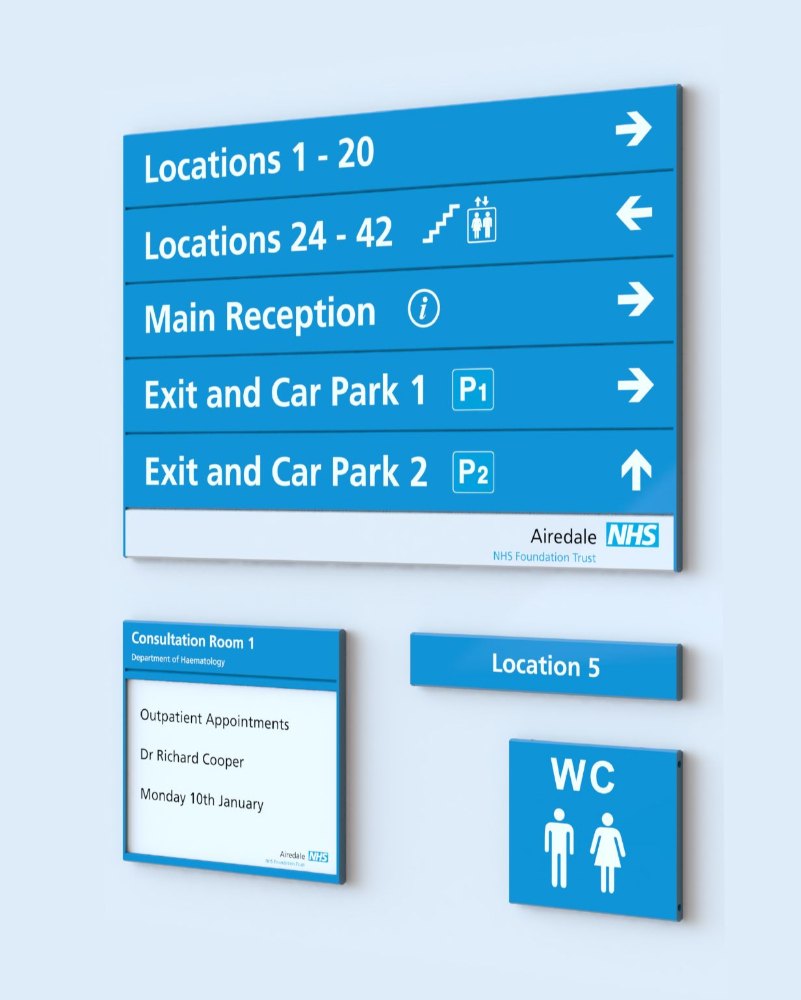 Acrylic Modular Directional Signage, For Floor Directory